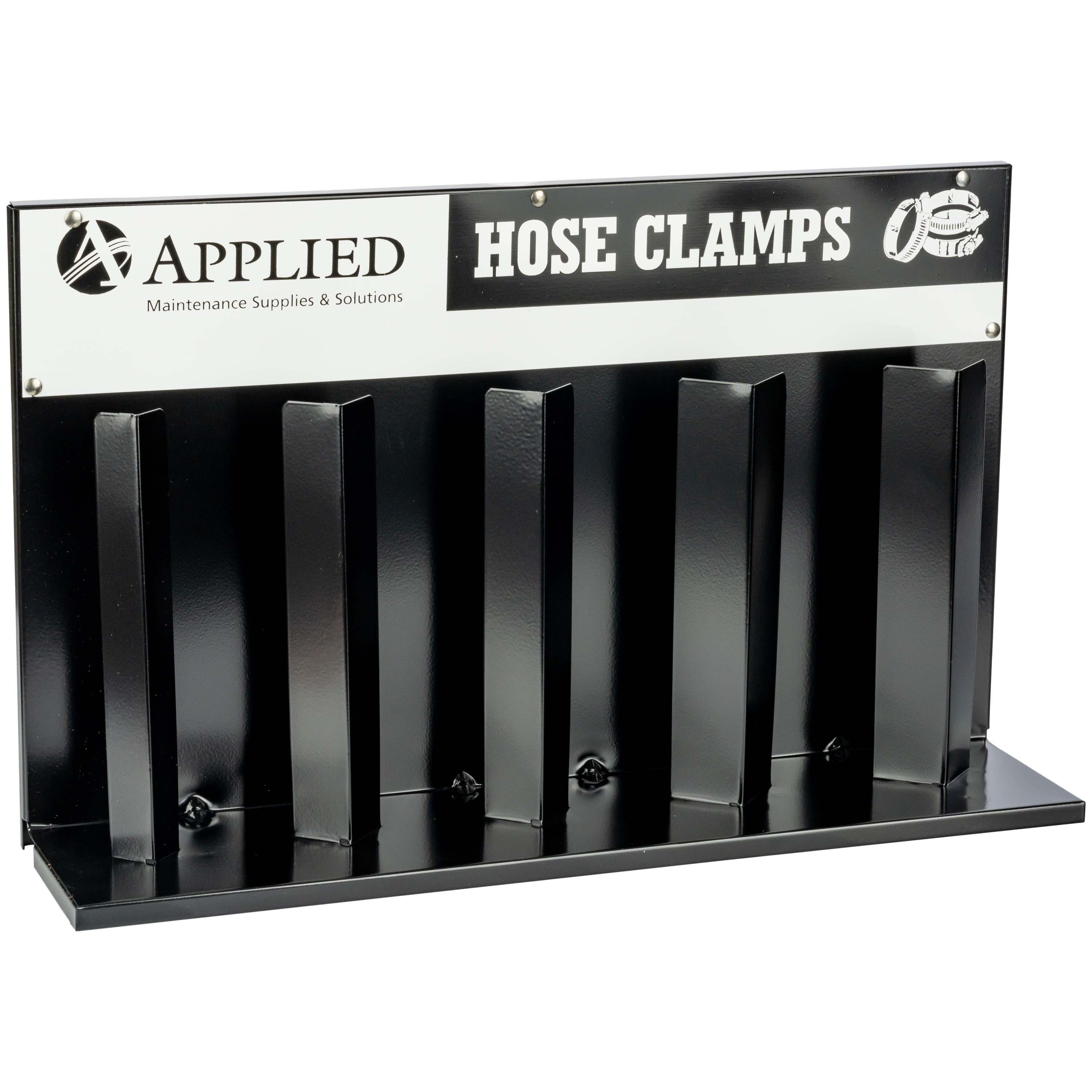 <ul><li>Sturdy heavy-gauge steel construction</li><li>Capacity to organize hundreds of hose clamps</li><li>Can be used freestanding, or can be attached to a wall for convenient access</li></ul>|
